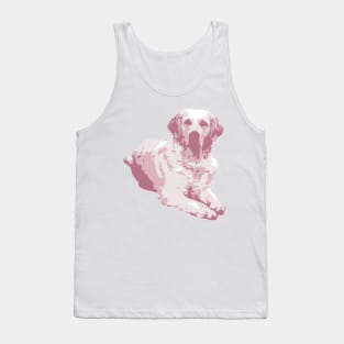 Pink Golden Retriever Tank Top